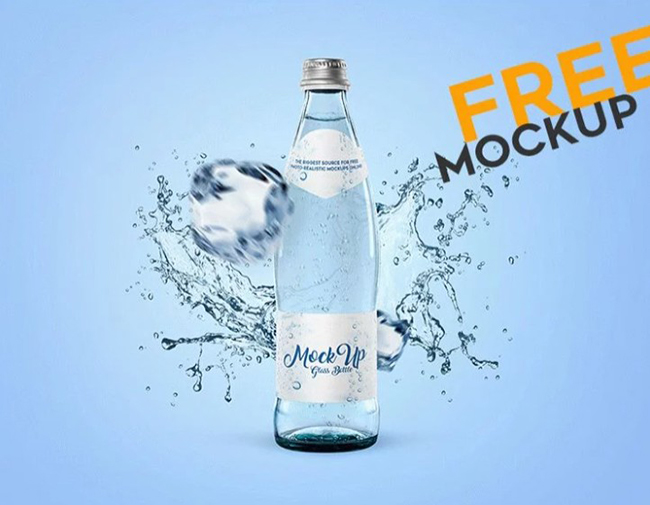 Glass Bottle for Water – Free PSD