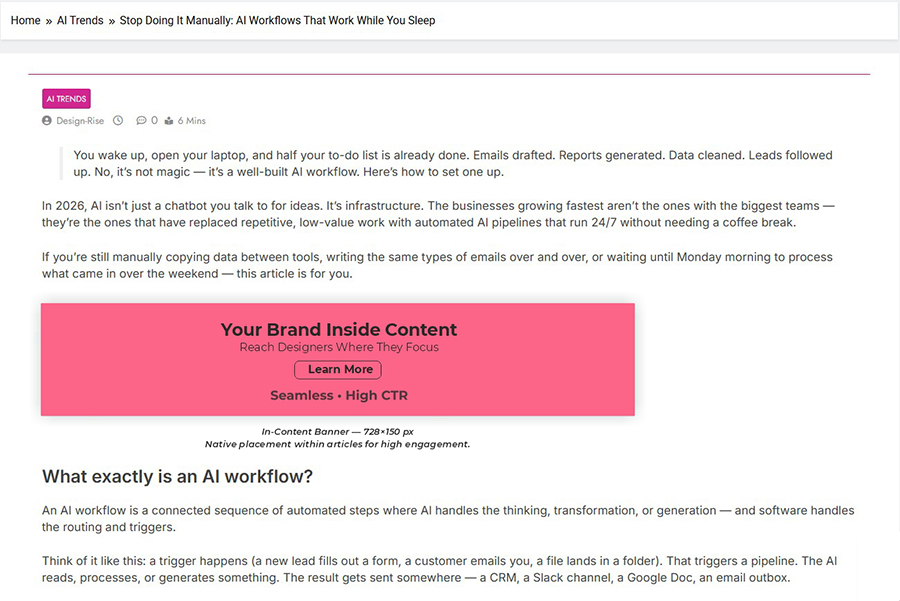 In-Content Banner