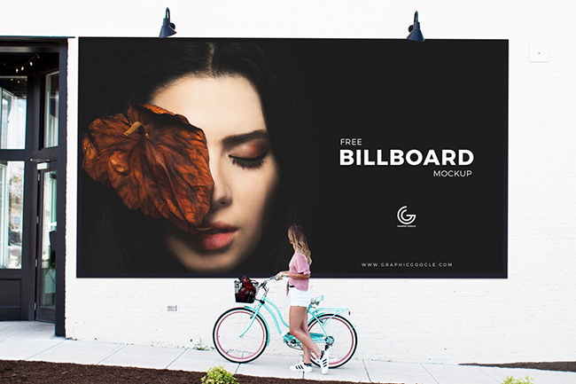Outdoor Scene Featuring Billboard Mockup