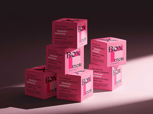Stacked Boxes Mockup