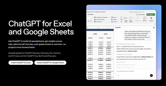 ChatGPT for Excel & Google Sheets