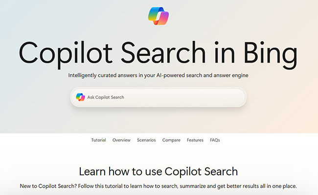 Microsoft Copilot Search in Bing