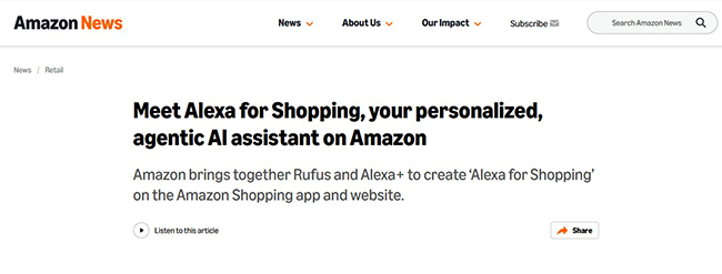 Amazon Alexa for Shopping