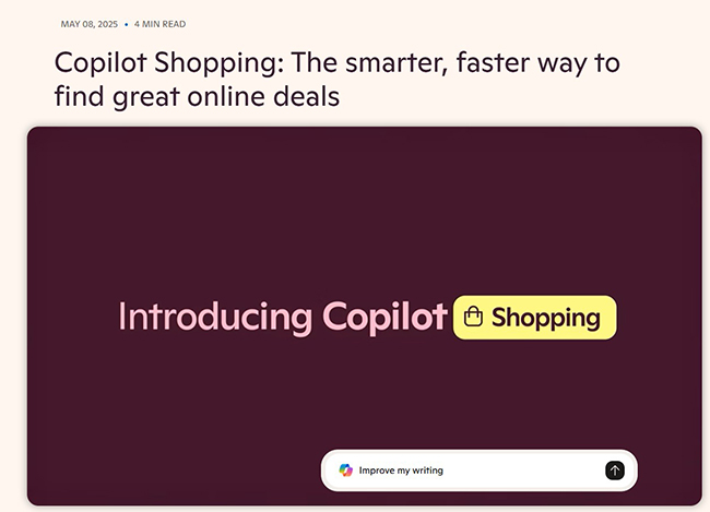 Microsoft Copilot Shopping