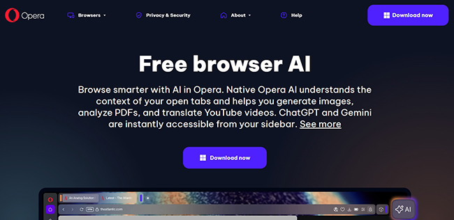 Opera One with Opera AI