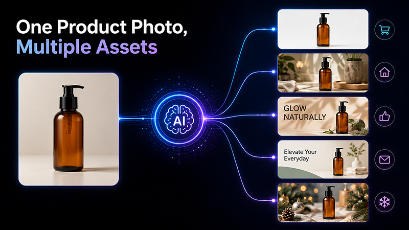 AI transforms one product photo into ecommerce