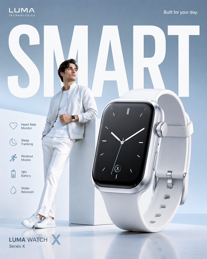 Luma smartwatch advertising design