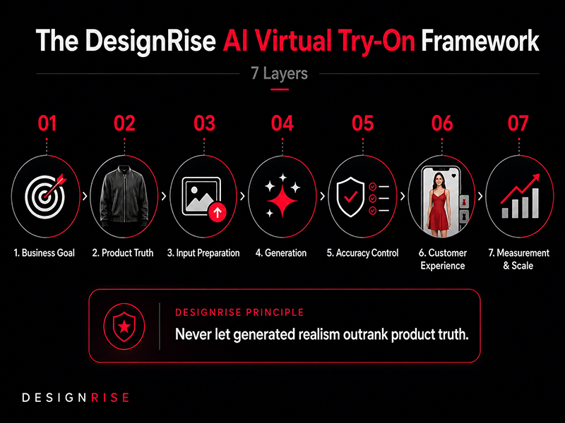 DesignRise AI virtual try-on workflow framework for fashion ecommerce