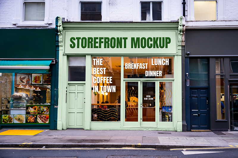 Free Vintage Storefront Mockup
