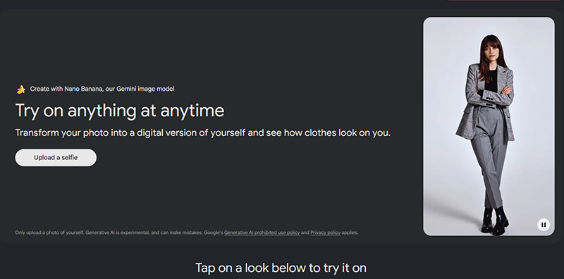Google Shopping Virtual Try-On