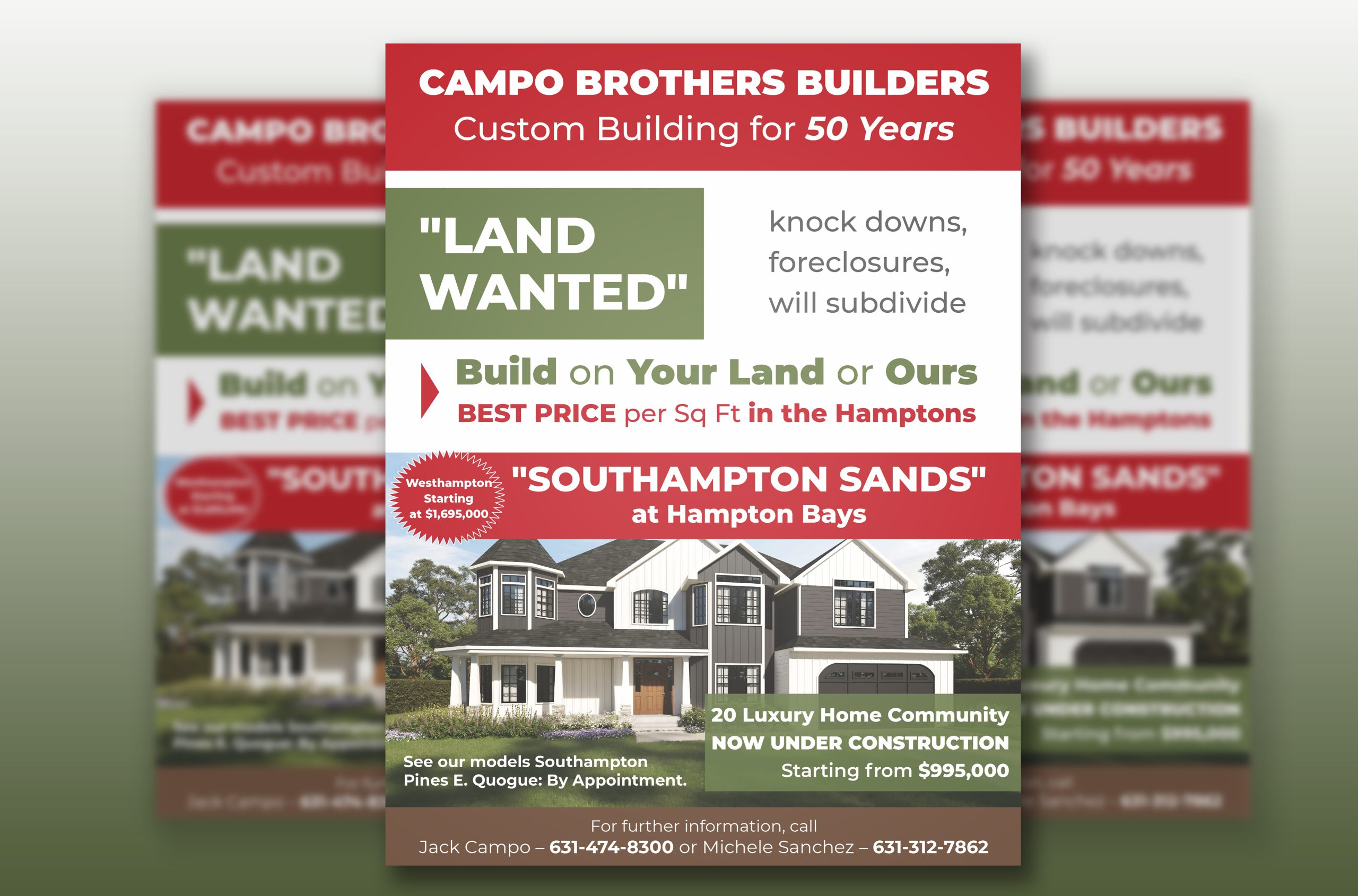 Campo Brothers Builders real estate advertising design