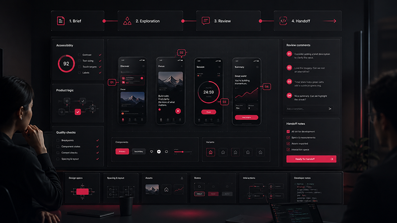 AI-assisted Figma workflow review and handoff process