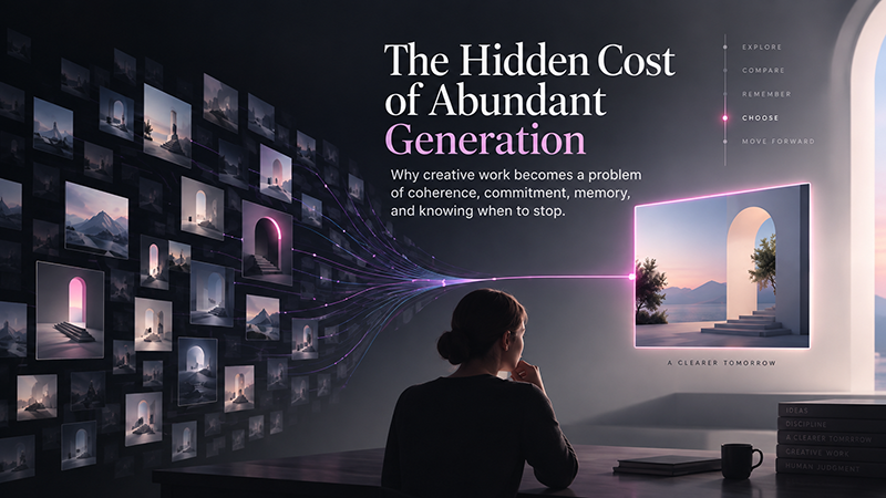 The Hidden Cost of Abundant Generation in AI-assisted creative workflows