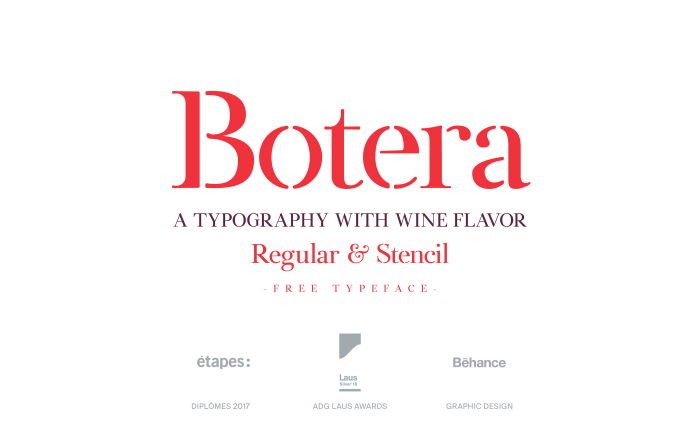 botera free font serif stencil