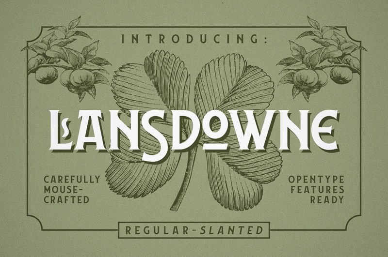 lansdowne free decorative font
