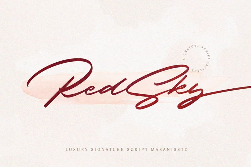 redsky free signature script font