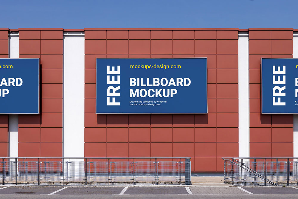 Free Mall Billboard Mockup