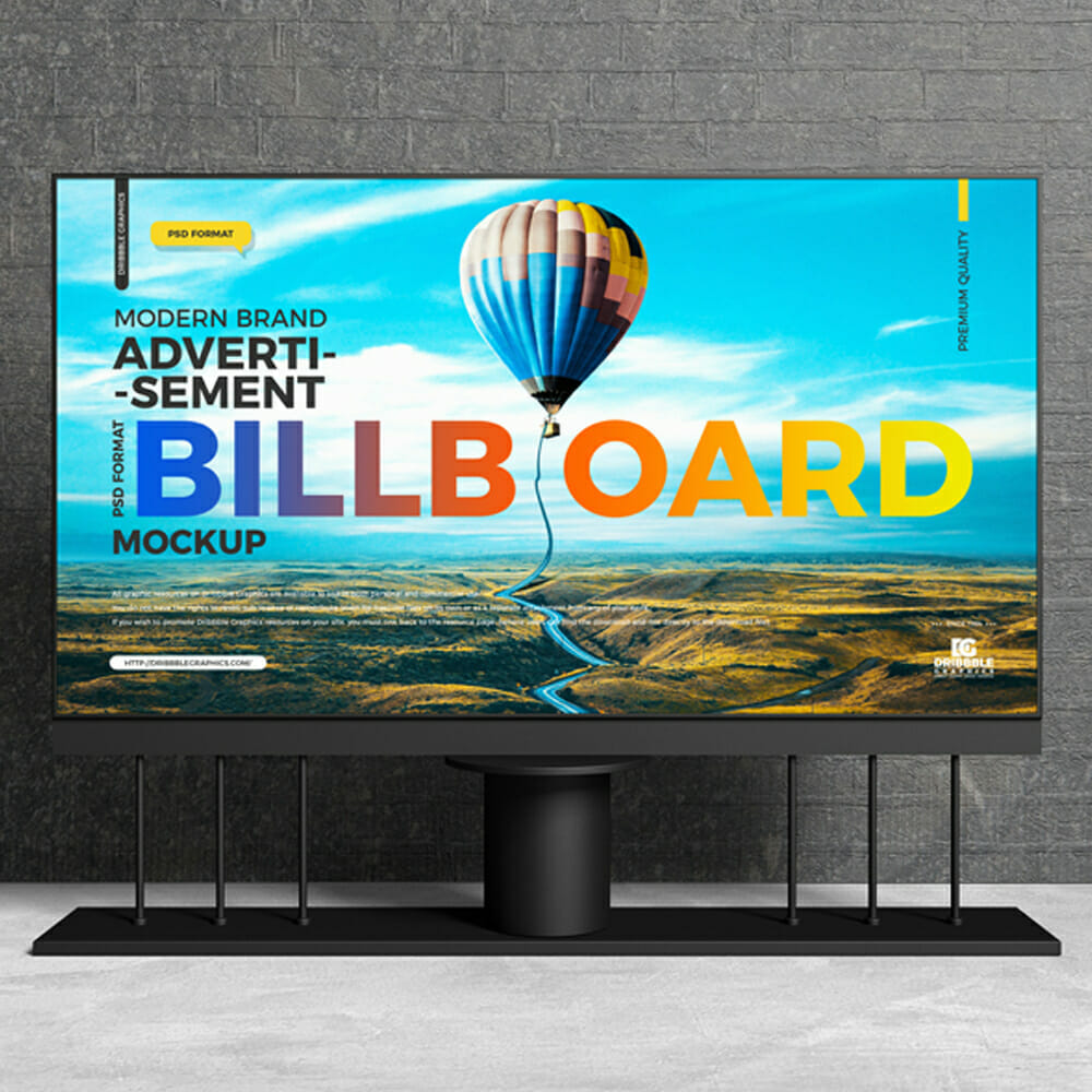 Free Modern Brand Advertisement Billboard Mockup