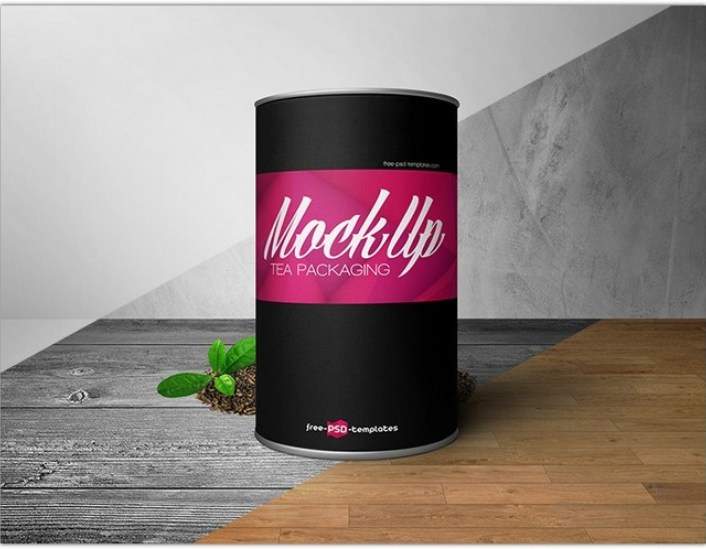 FREE TEA PACKAGING MOCK-UP IN PSD