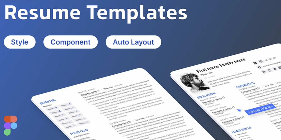 Minimal Figma Resume Template for Creatives and Developers