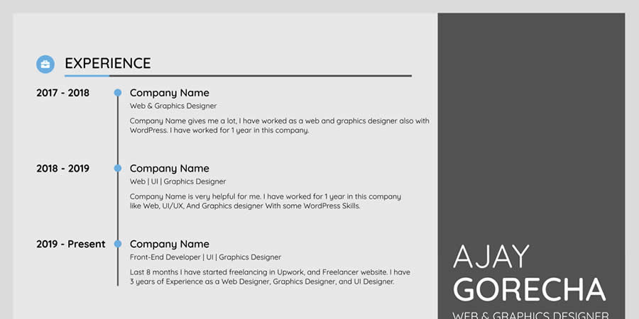 Professional Figma Resume Design Template