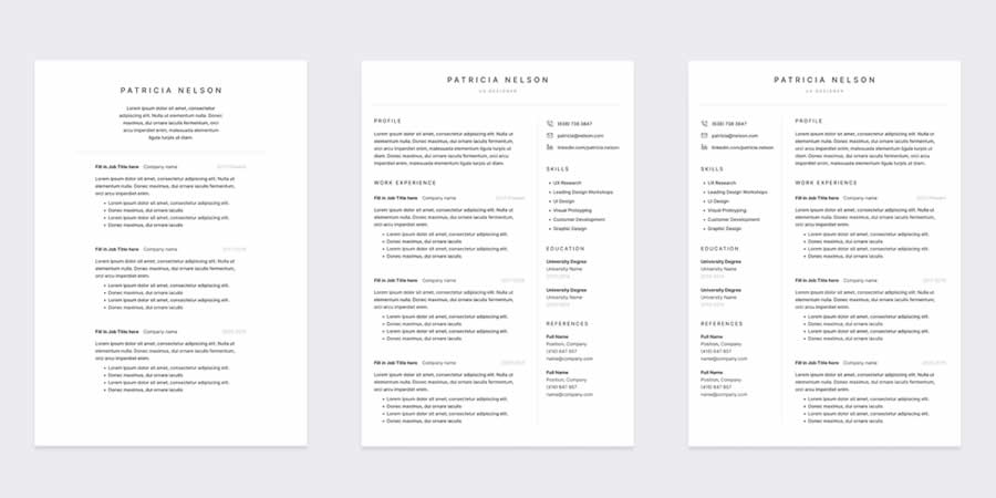 Free Professional Figma Resume Template