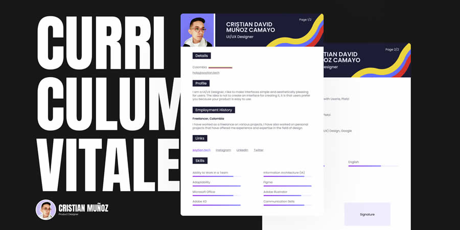 Curriculum Vitae Template for Figma