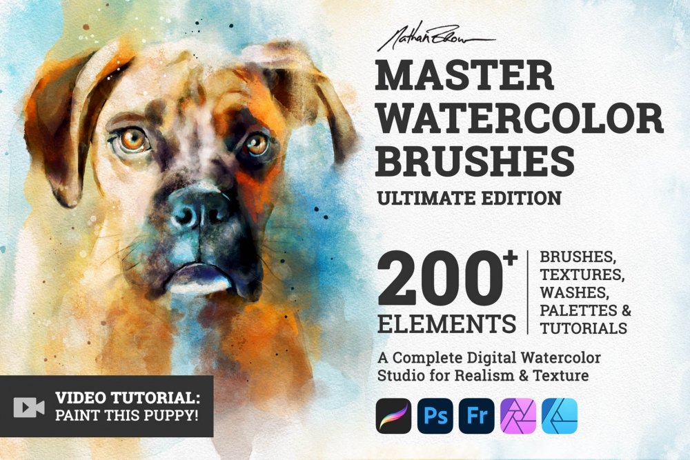 Master Watercolor Brushes Ultimate Edition for Procreate preview