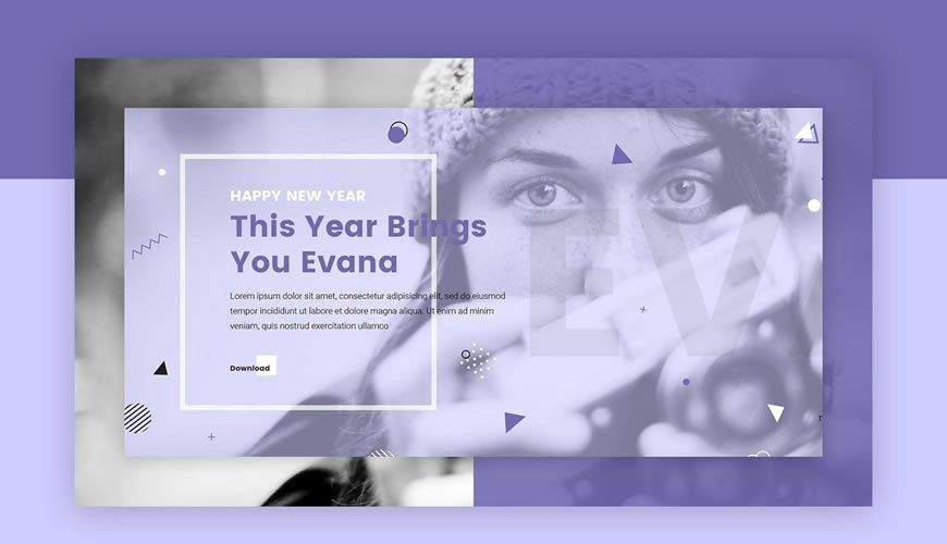 PSD веб-шаблон креативного агентства Evana Adobe Photoshop