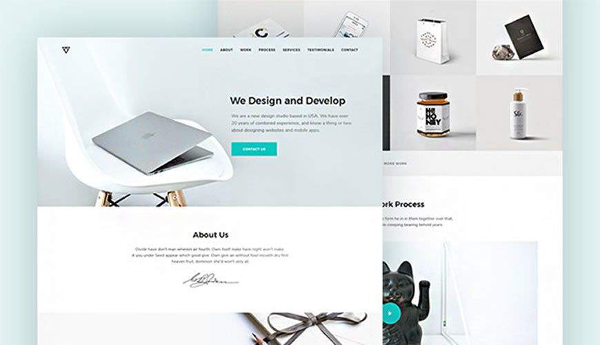 PSD агентство или портфолио PSD веб-шаблон Adobe Photoshop