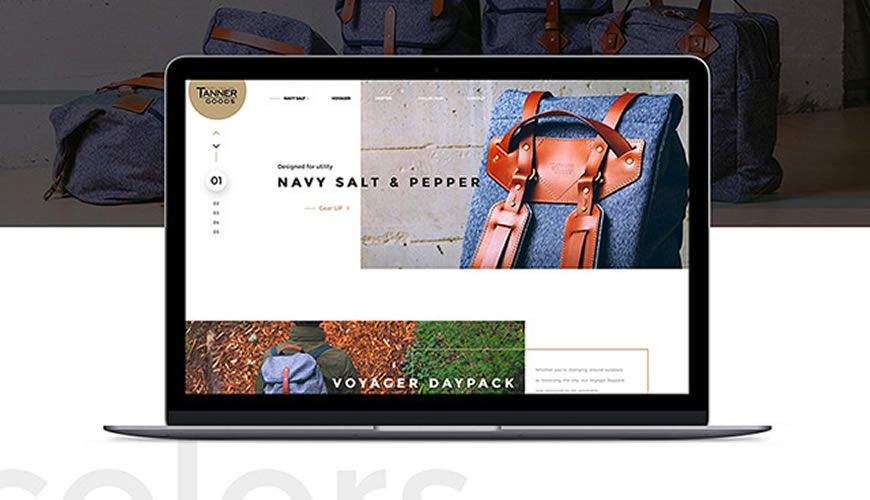 Веб-шаблон PSD для электронной коммерции Tanner Adobe Photoshop