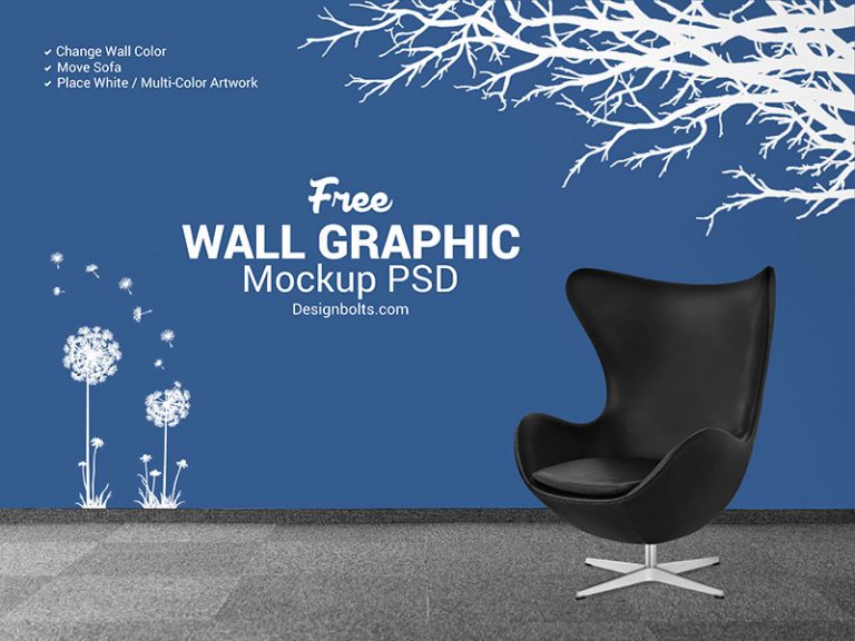 Free Wall Decal Mockup