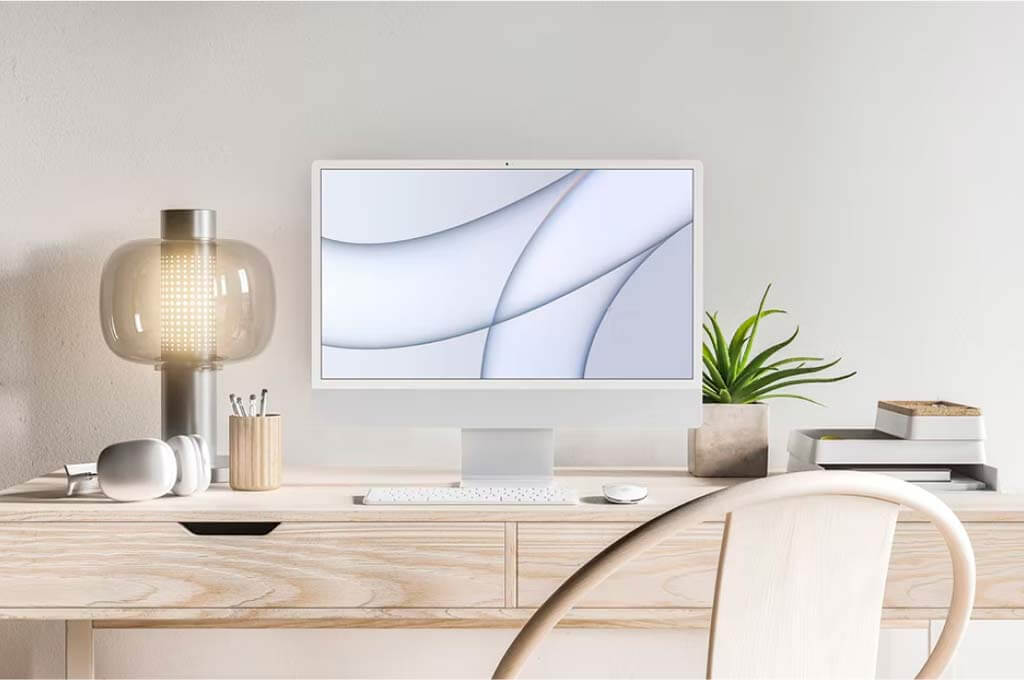 Free 2021 Apple iMac mockup template for website presentation