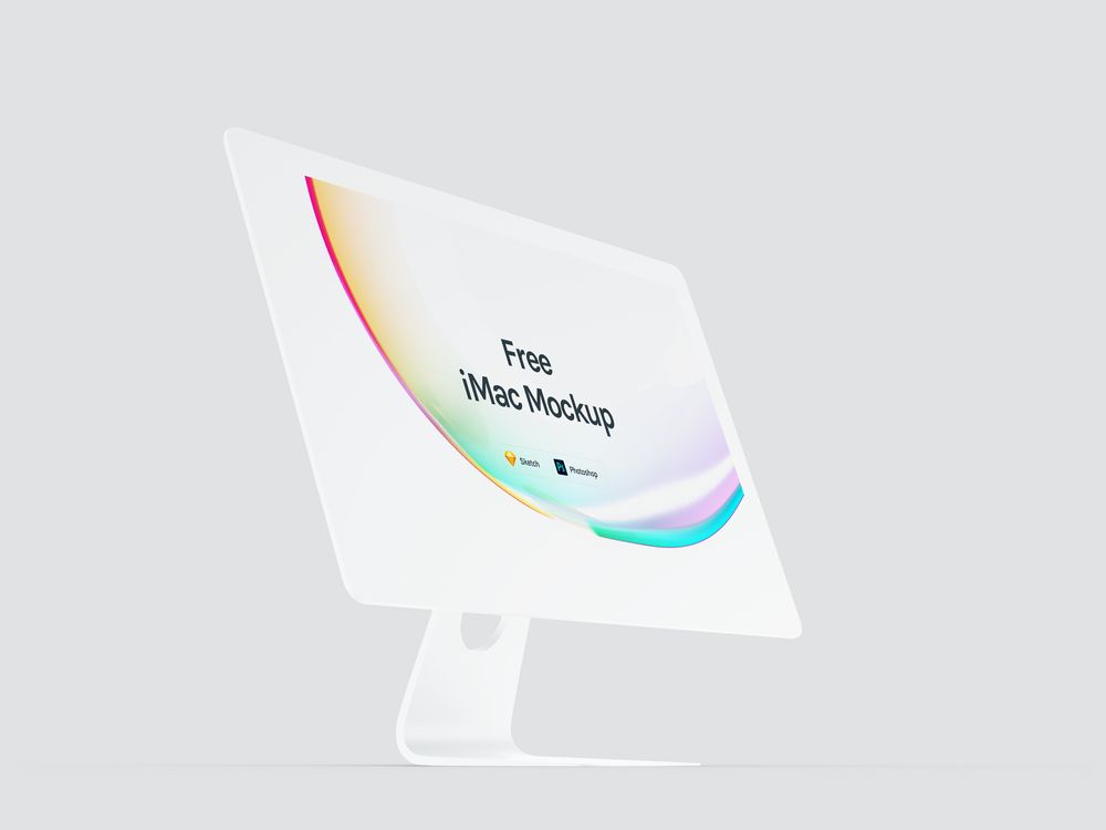Apple iMac mockups for professional website and UI design presentations