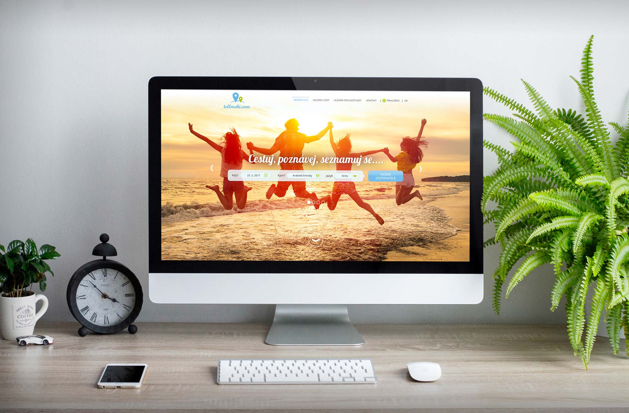 Free Apple iMac mockup for website and UI presentations