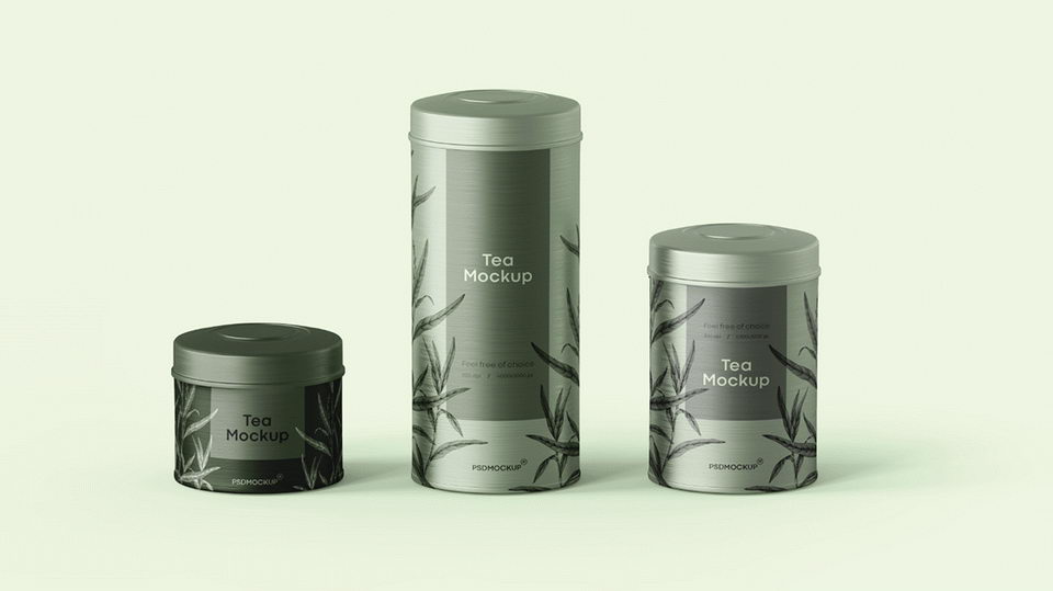 Free Tea Packaging PSD Mockup