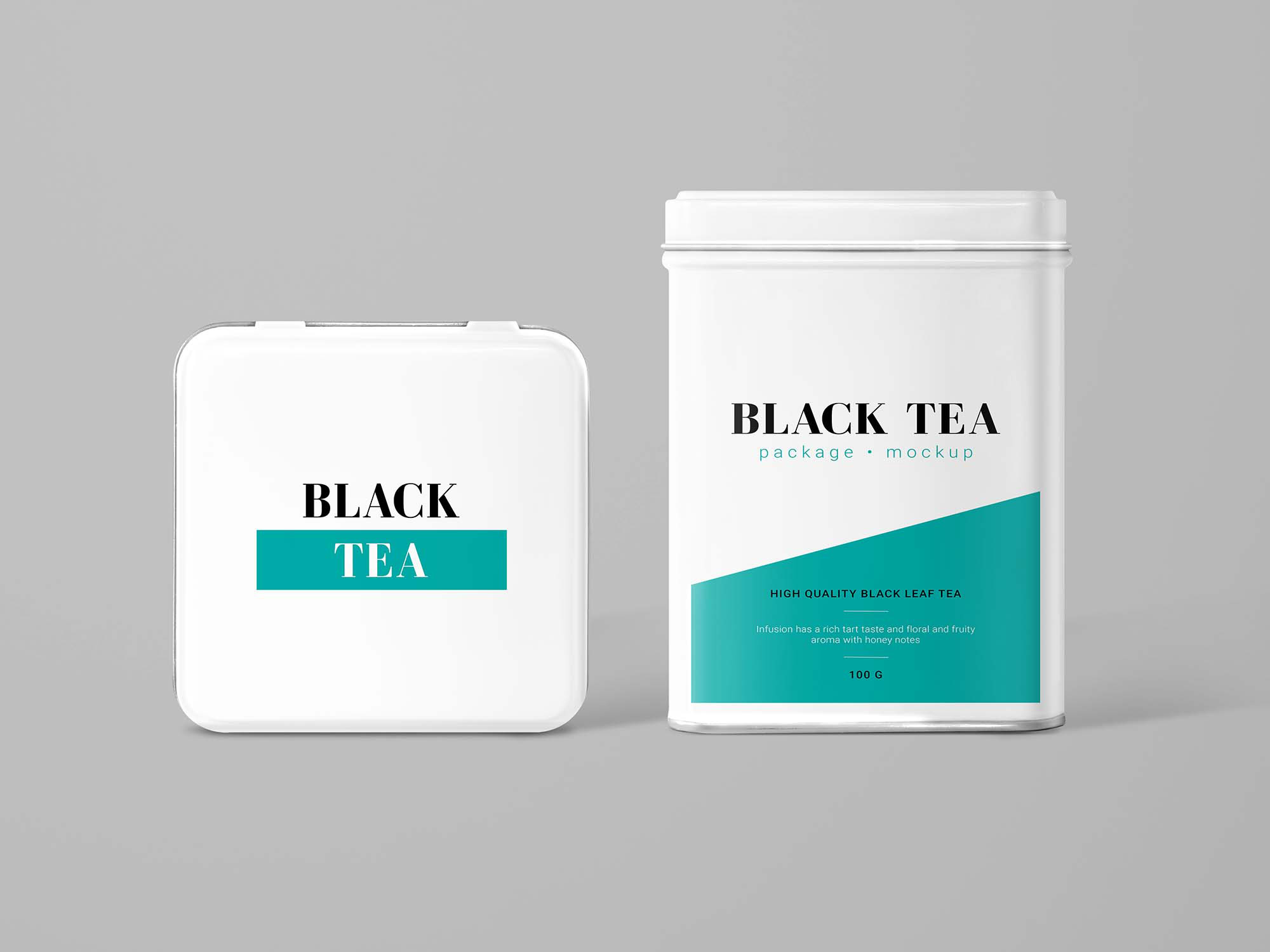 Free Tea Can Package Mockup