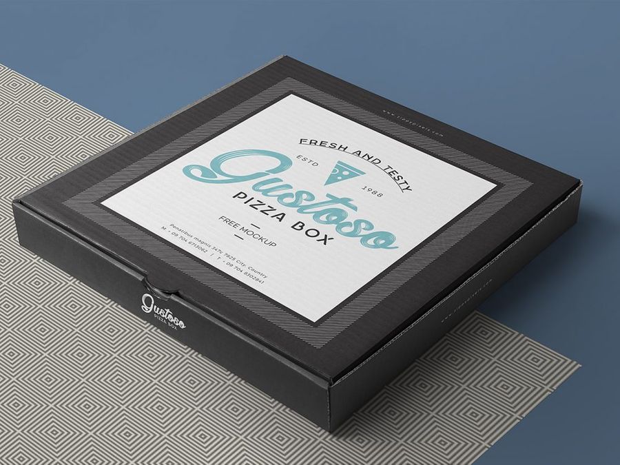 Takeaway Pizza Box Mockup