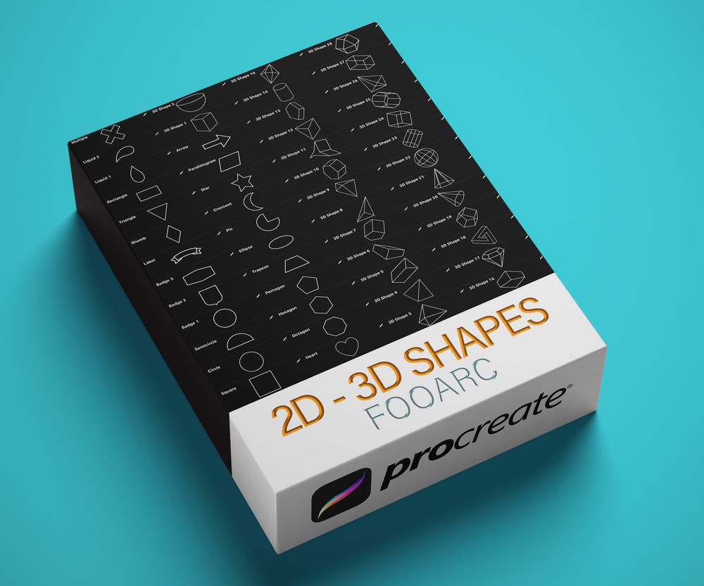 Free 2D Shape Brushes for Procreate