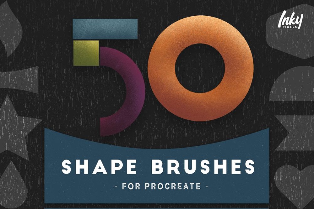 50 Shape Brushes for Procreate