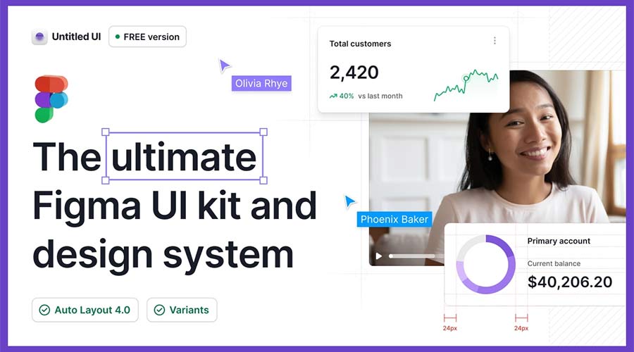 Untitled UI free Figma UI kit and design system for dashboards