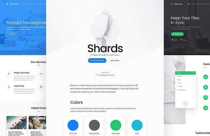 Shards free Bootstrap 4 UI kit for landing pages and web apps