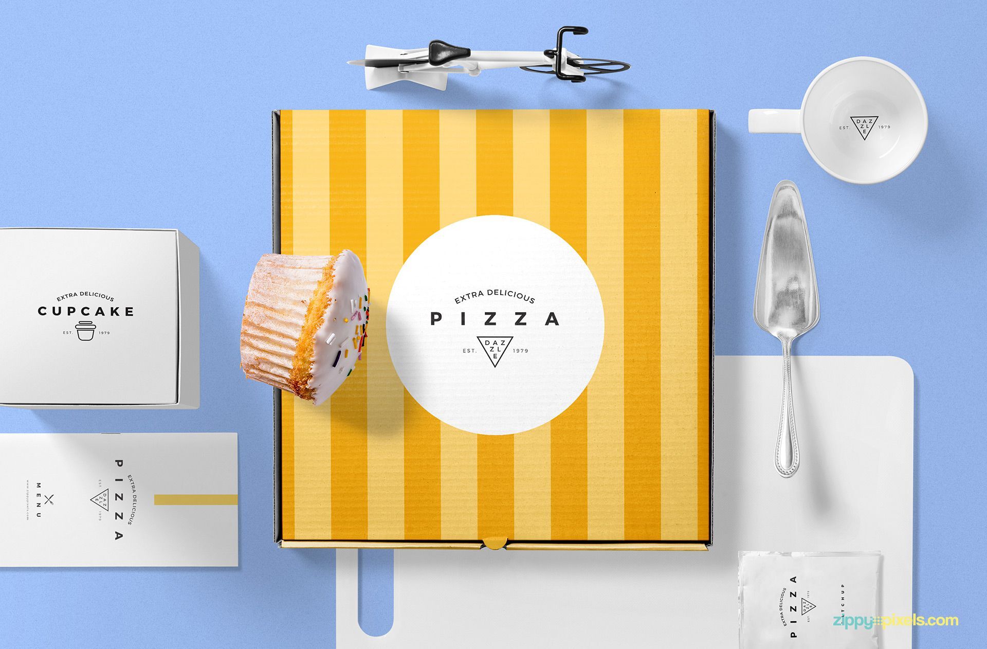 Mockup Featuring a Set of Food Packaging Boxes FREE PSD