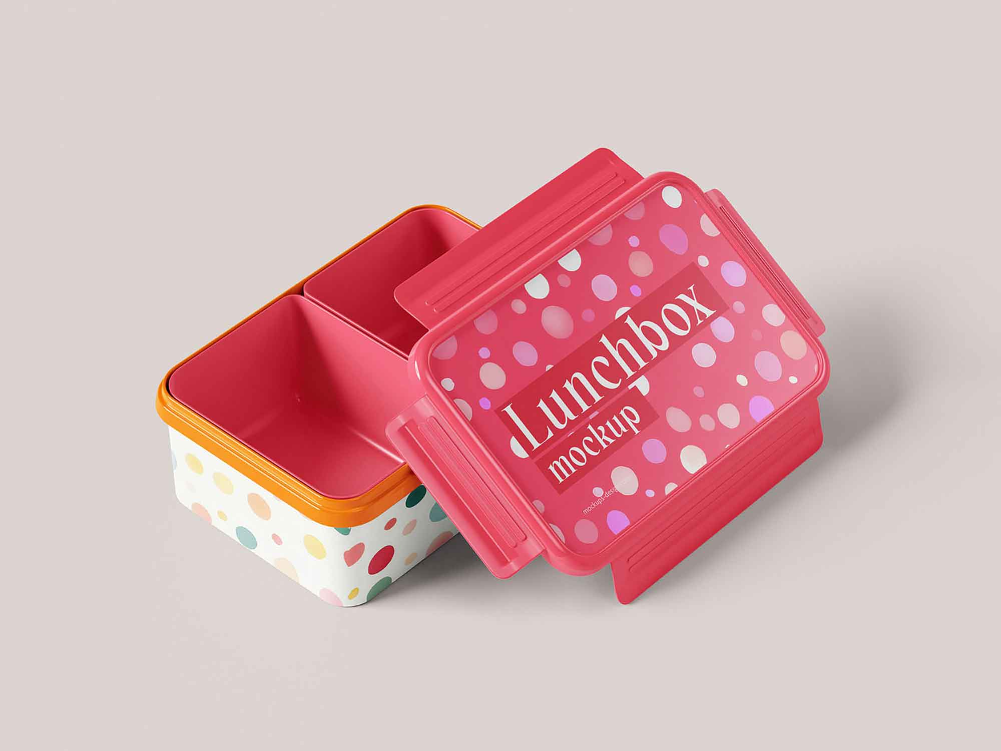 Plastic Lunch Box Mockup 4