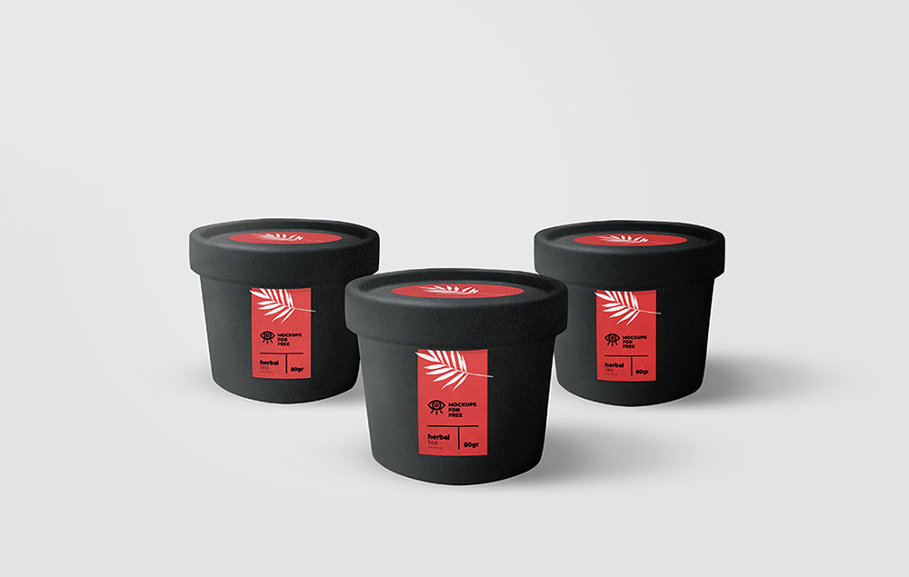 Free Black Jar Mockup