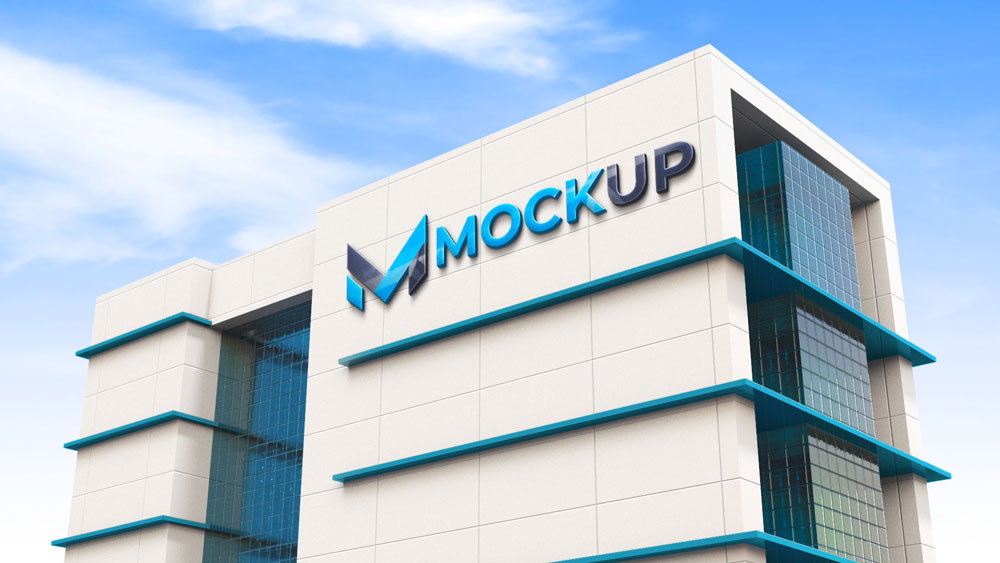 Free Business Building Logo Mockup