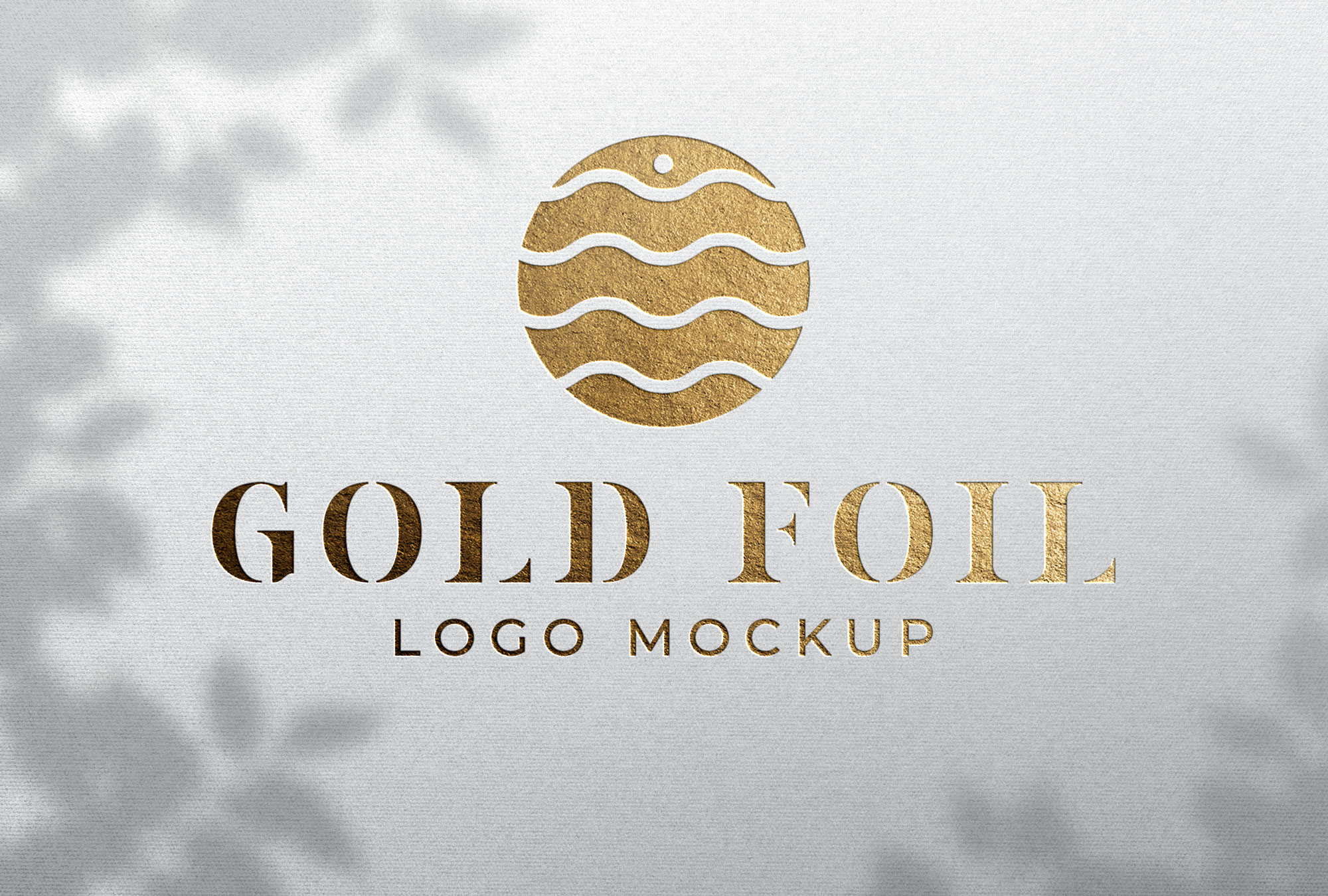 Free Gold Foil Logo Mockup