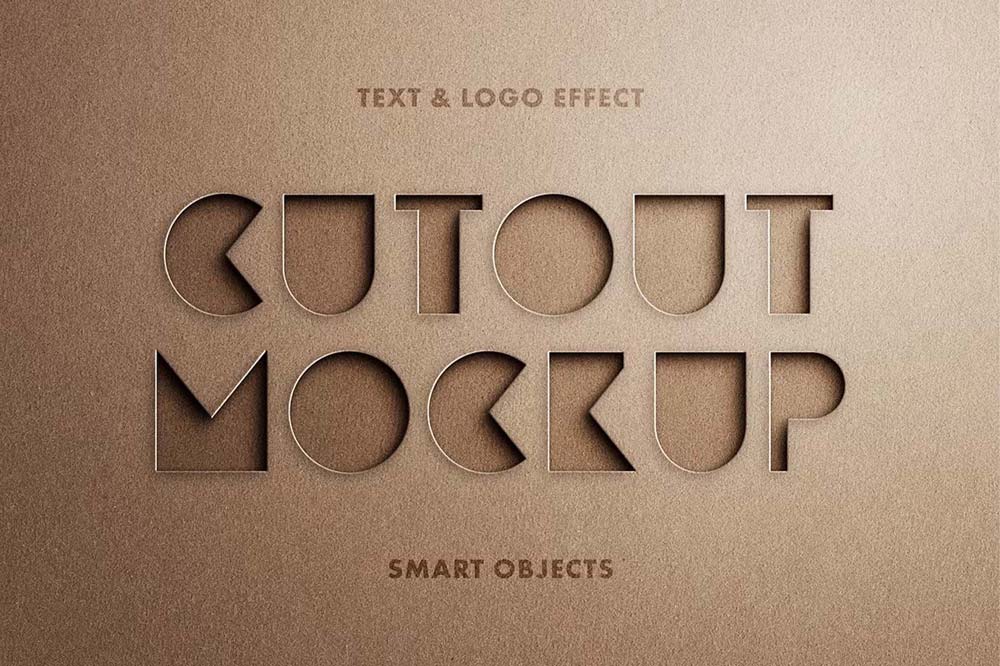 Free Minimalist Cut Out Mockup