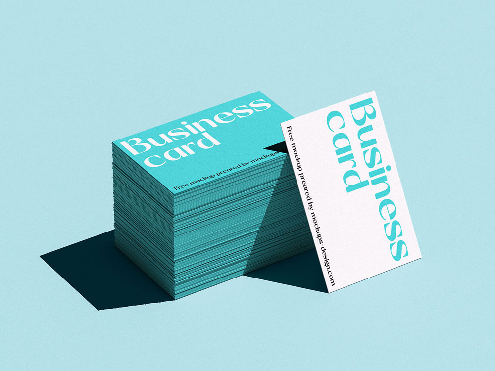 Free Hars Shadow Business Card Mockup
