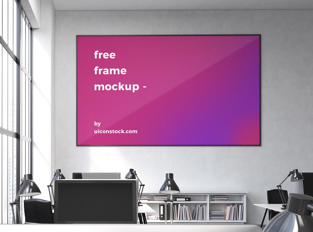 Free Interior Horizontal Frame Mockup